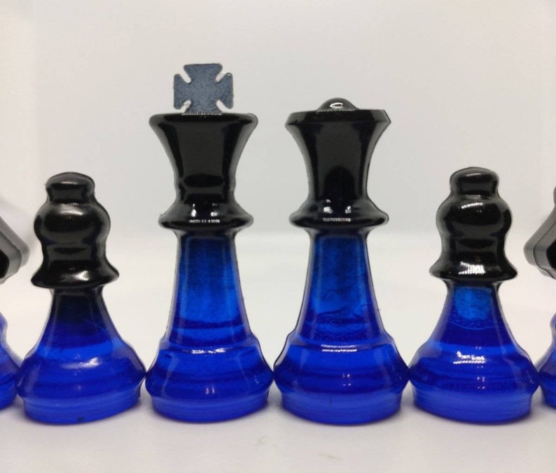 Resin chess set unique chess pieces 45mm 1.78 king Etsy