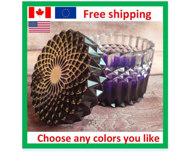 Custom Resin Jewelry Box Epoxy Resin Trinket Box Diameter Etsy