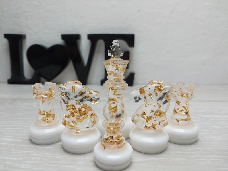 Premium Chess Set Custom Resin Chess Sets With Board Size Etsy