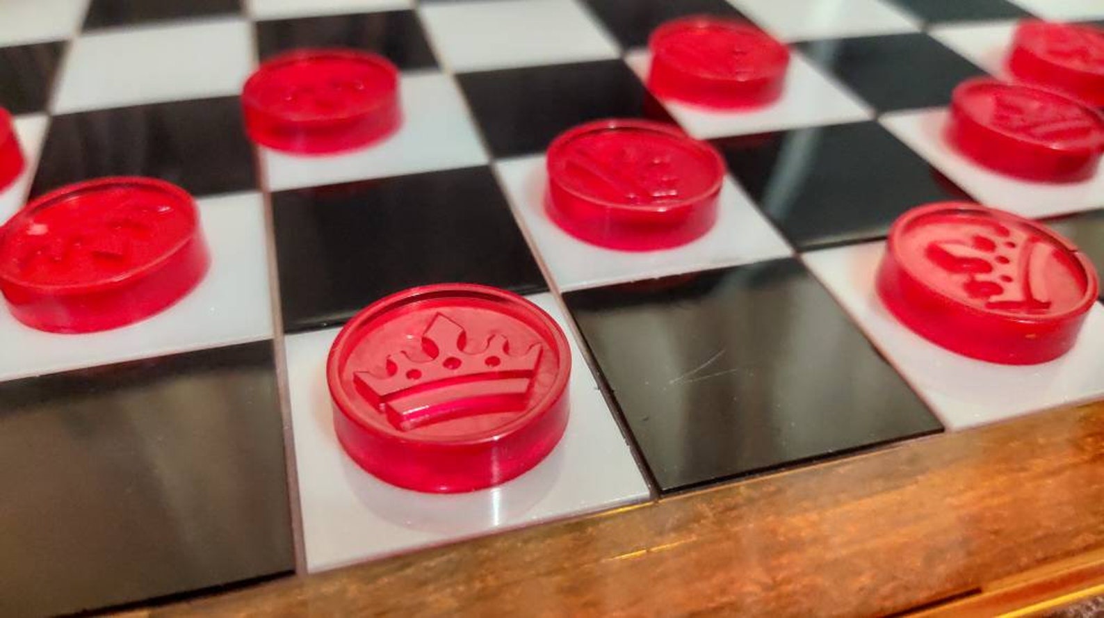 Custom International Checkers Handmade Checkers Set Small Etsy