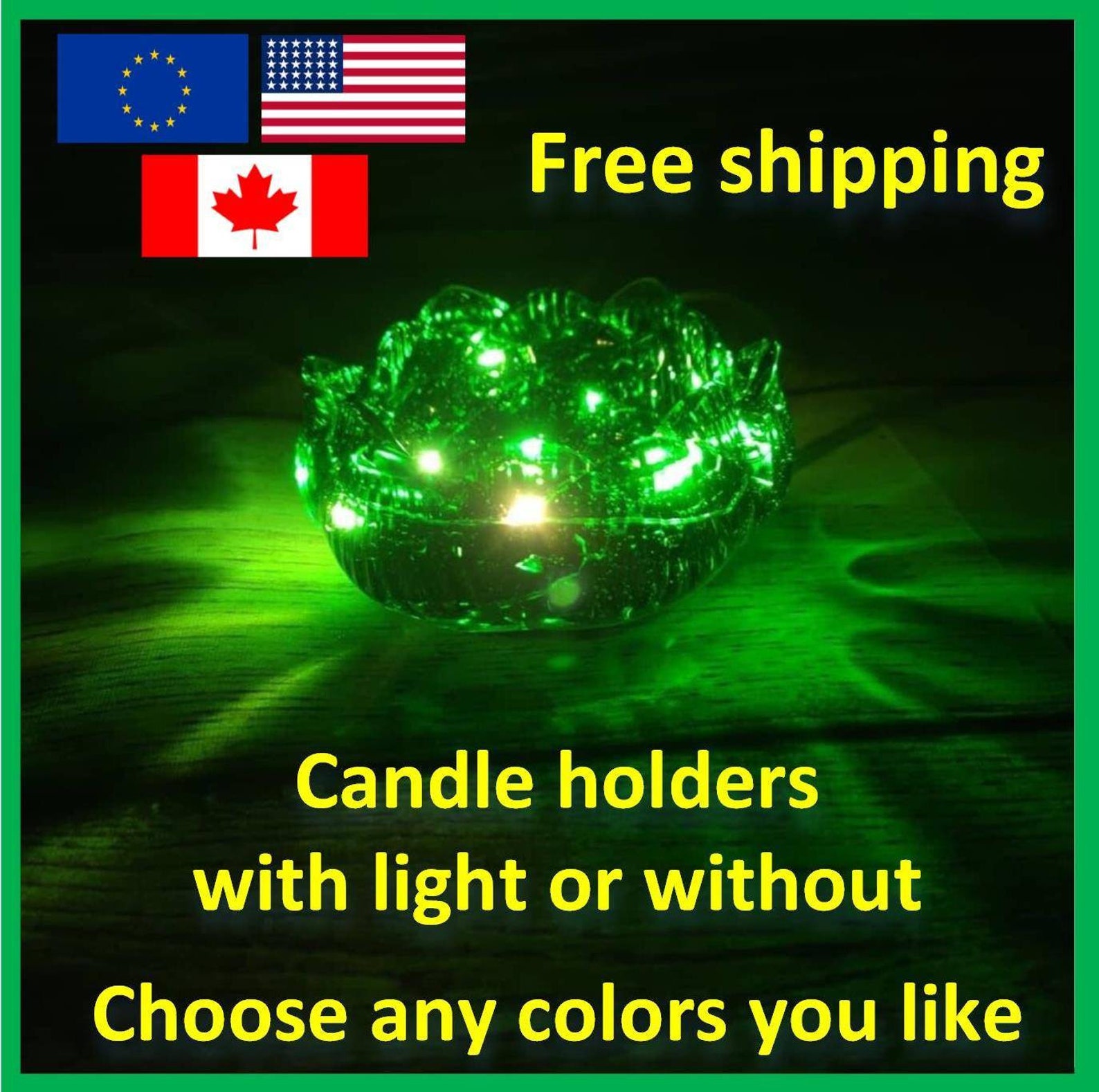 Custom Resin Candlestick Holder With Light Made to Order Etsy