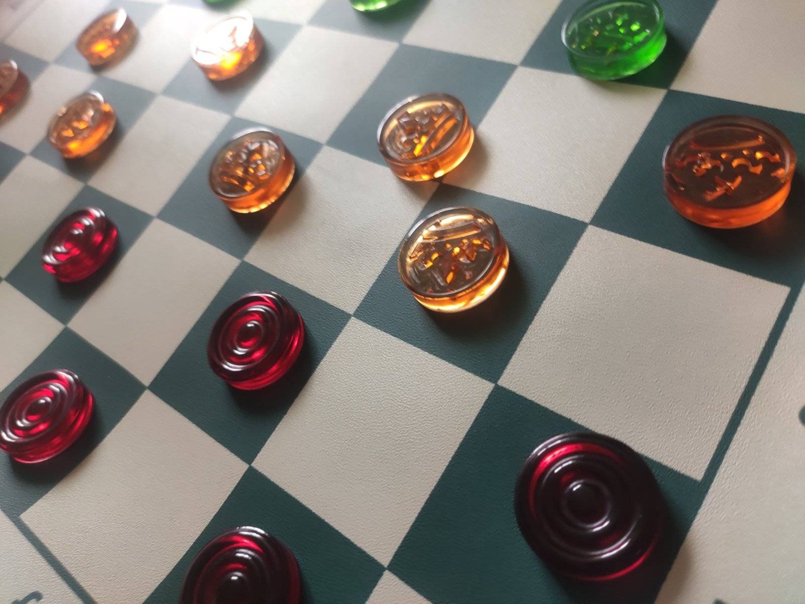 Handmade checkers set Small stackable draughts pieces Etsy