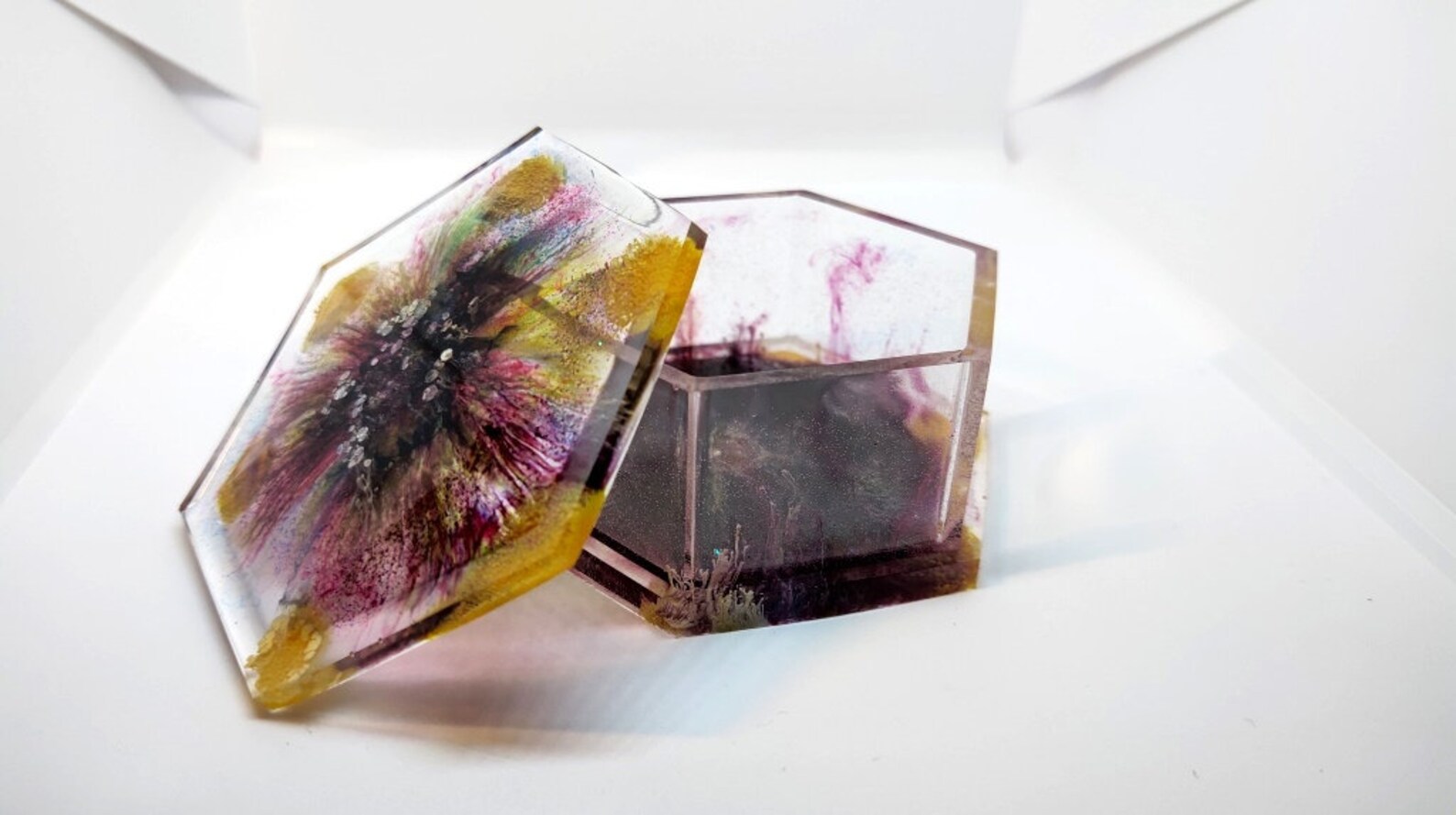 Custom resin box gift handmade epoxy resin jewelry box Etsy