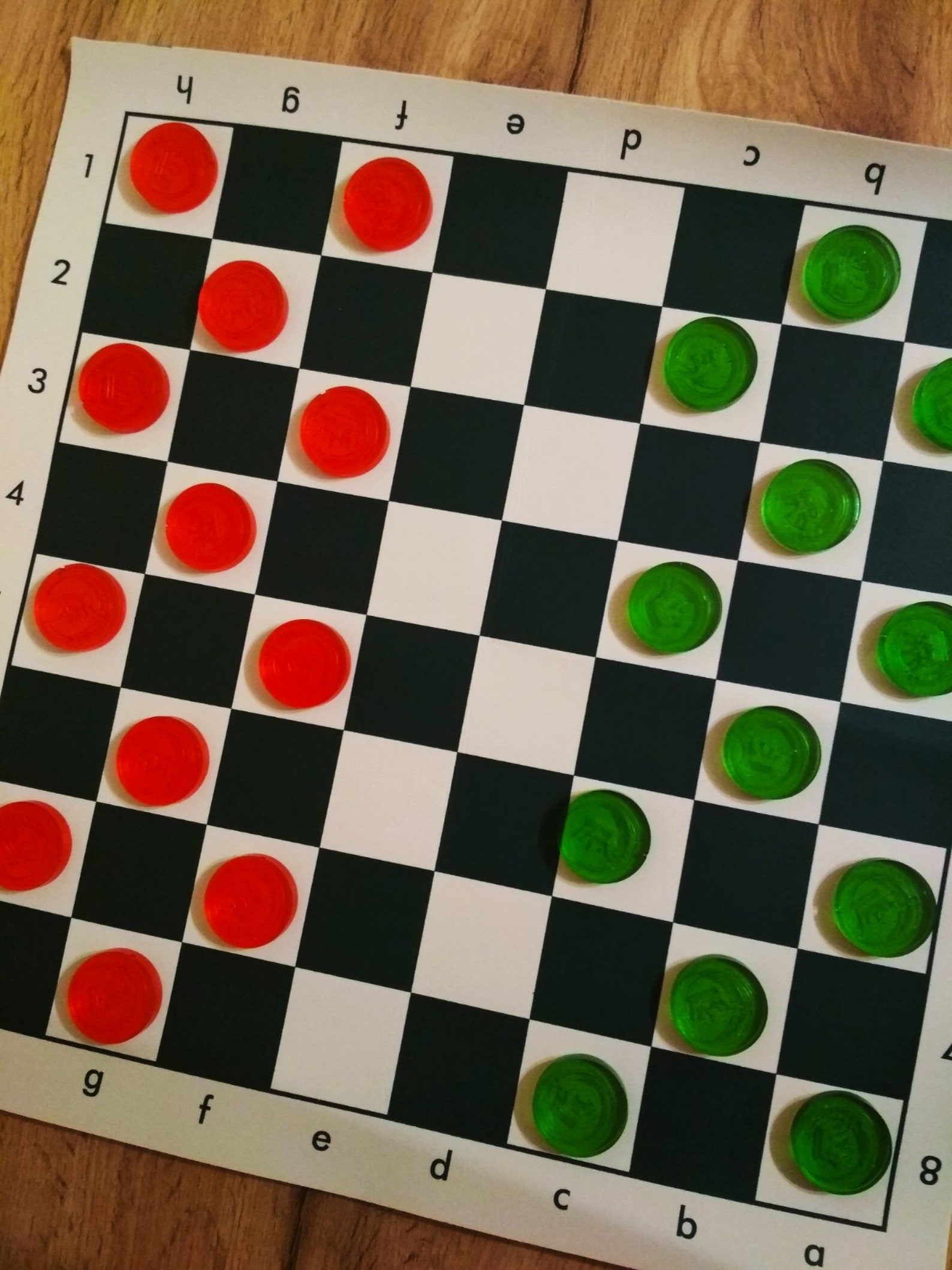 Handmade Checkers Set Stackable Checkers Pieces diameter of Etsy