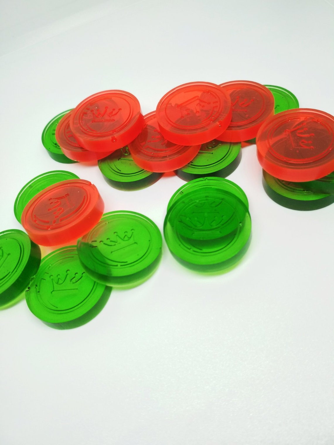 Handmade checkers set Stackable checkers pieces Diameter of Etsy