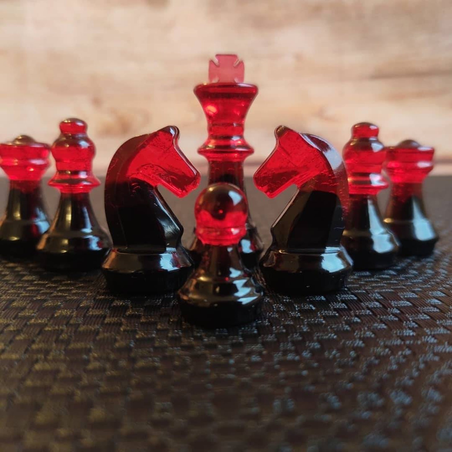 Resin chess set Custom resin chess pieces 45mm king small Etsy