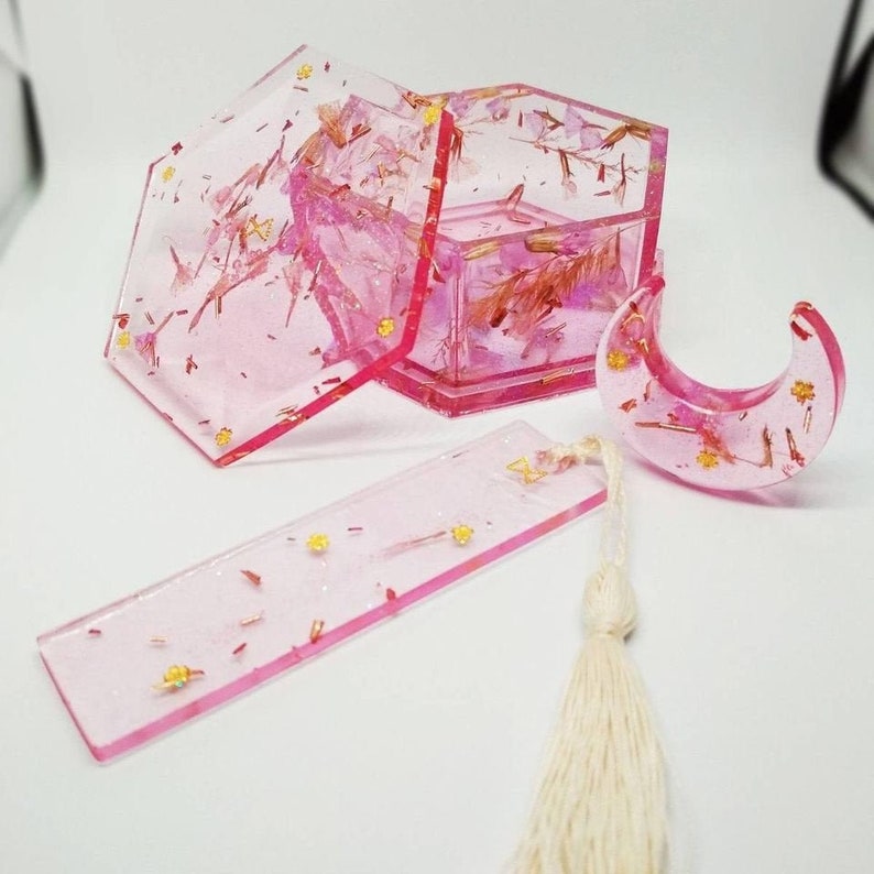 Custom resin box gift handmade epoxy resin jewelry box Etsy