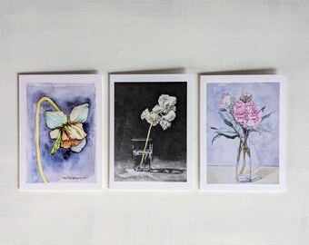 Tarjetas de felicitación florales variadas