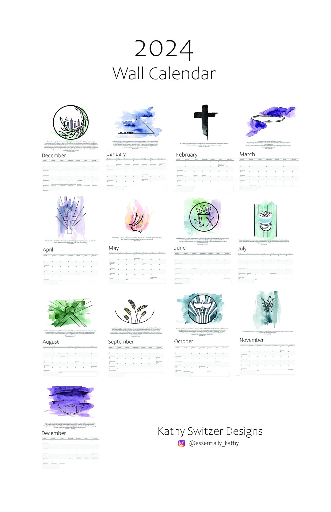 2024 Liturgical church Calendar Etsy Canada