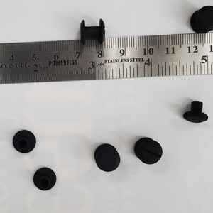 Flat Head CHICAGO SCREW 1/4&quot; Post Matt Black Plating (25 PCE Per Bag)