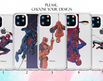Custodia Spiderman per iPhone 16e 15 14, custodia Deadpool per Galaxy S25 S24, custodia per iPhone 13, custodia per Galaxy A13, custodia per Galaxy S8, custodia per iPhone 11 12, custodia per Galaxy Note 20.