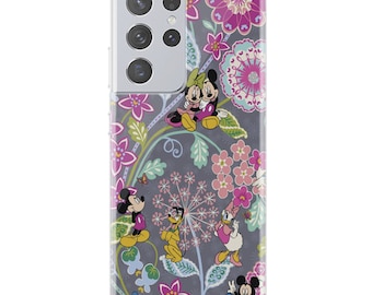 Funda de Minnie Mouse para Galaxy S25 y S24, funda de Mickey Mouse para Galaxy S23 Ultra, funda de Disney para Galaxy S22 Plus, funda acrílica para Galaxy S22, funda transparente para Galaxy A13