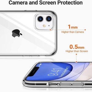 Puede incluir: Una funda transparente para tel&eacute;fono con bordes elevados para proteger la pantalla y la c&aacute;mara. La funda est&aacute; dise&ntilde;ada para ser 0,5 mm m&aacute;s alta que la pantalla y 1 mm m&aacute;s alta que la c&aacute;mara.