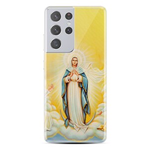 Virgin Mary Galaxy S25 S24 plus Hülle Klare Galaxy S23 Hülle Galaxy S22 Hülle Galaxy A13 Galaxy S22 Ultra Hülle Hybrid Acryl Galaxy S22 plus