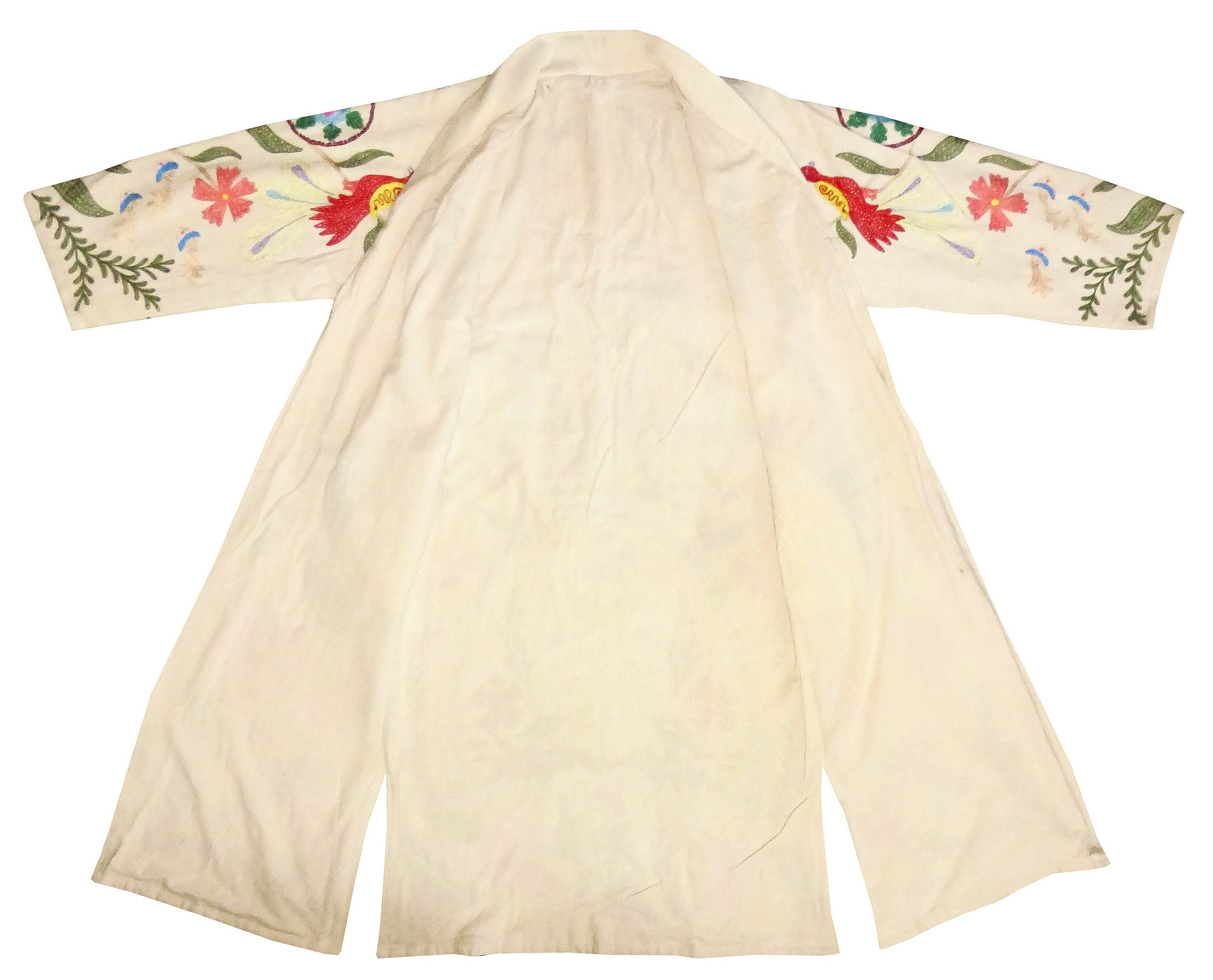 Uzbek Natural Cotton Coat Chapan Jaket Robe Decorated With - Etsy