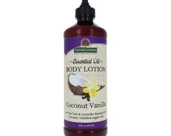 Nature's Answer Essential Oil Vegan Body Lotion - Coconut Vanilla - 16 oz Gluten Free Body Lotion