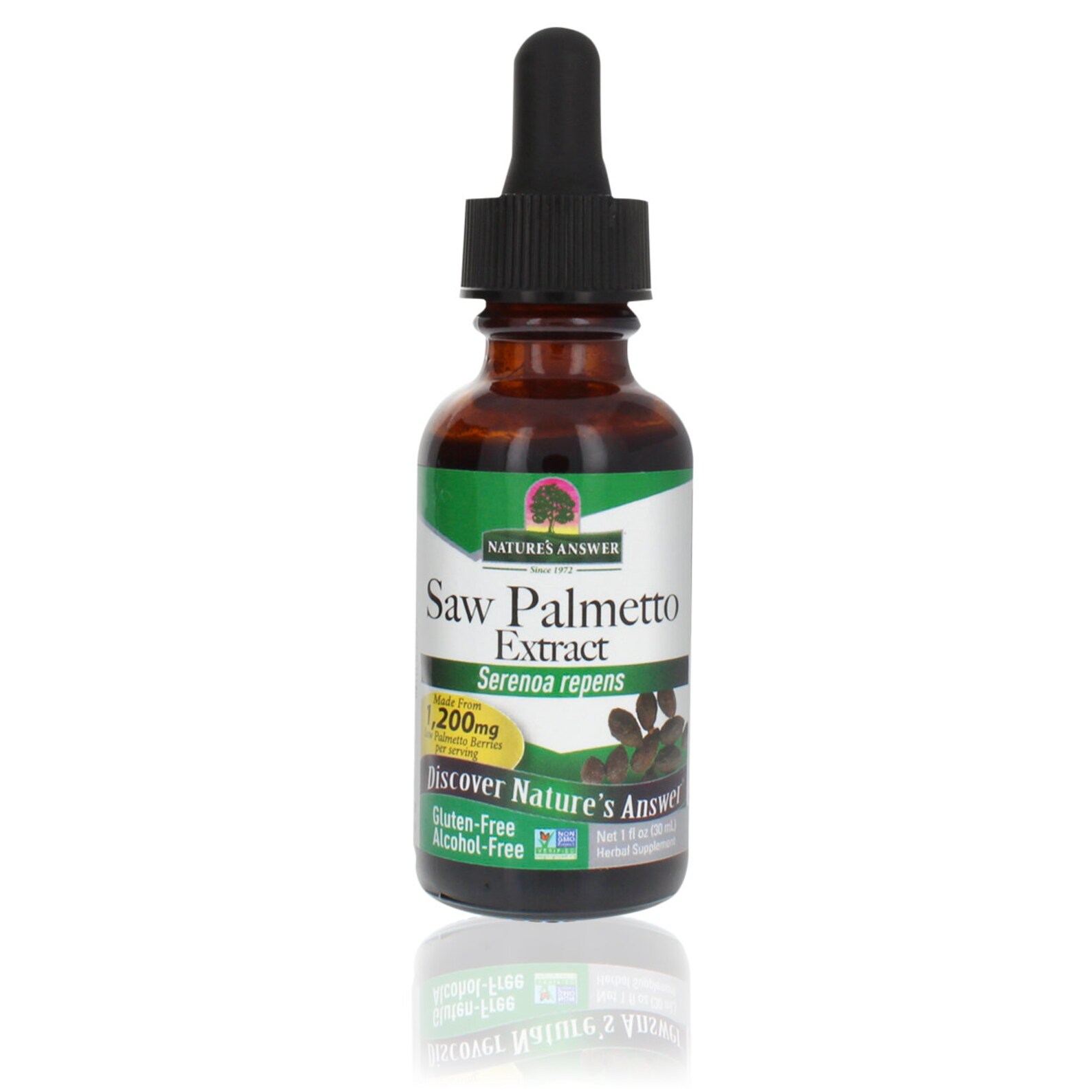 Natures Answer Alcohol Free Saw Palmetto Herbal Extract 1200 Mg 1 Oz