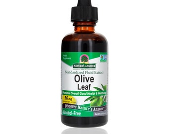 Nature's Answer Alcohol Free - Oleopein Olive Leaf herbal extract - 50 mg - 2 oz herbal supplement olive leaf extract