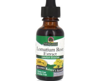 Natures Answer Alcohol Free - Lomatium Root herbal extract - 500 mg - 1 oz herbal supplement Lomatium Root extract