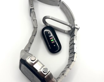 Fitbit Air klockarmbandsadapterkit | Dold Stealth Tracker-klämma | Passar tyg-, silikon- och metallarmband | Quiet Tech | 5-delat set
