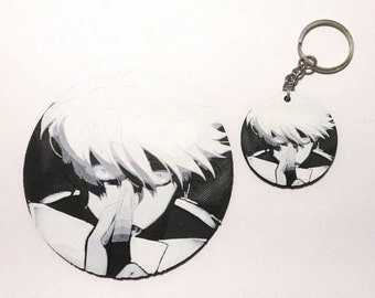 Jujutsu Kaisen Gojo Keychain | JJK Magnet | Jujutsu Kaisen Coaster  | Satoru Gojo | Unlimited Void | Cursed Energy | Anime Gift | 3D Printed