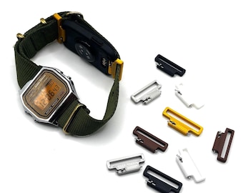 GARMIN CIRQA Watch Band Adapter Kit | Hidden Stealth Tracker Clip | Fits Fabric, Silicone, Metal Bands | Quiet Tech | 4-Piece Fitment Set