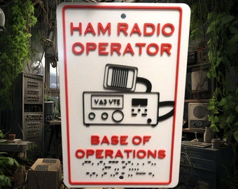 Custom 3D Printed Callsign Sign – Personalized Ham & CB Radio Enthusiast Gift | Communication Decor | Ideal for Home Stations and Shacks!