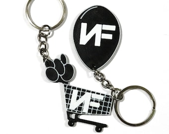 NF Balloon Keychain + NF Shopping Cart w/ Balloons Keychain || The Search | NF | Real Music | Fob | Keychain | Gift | 3D Printed