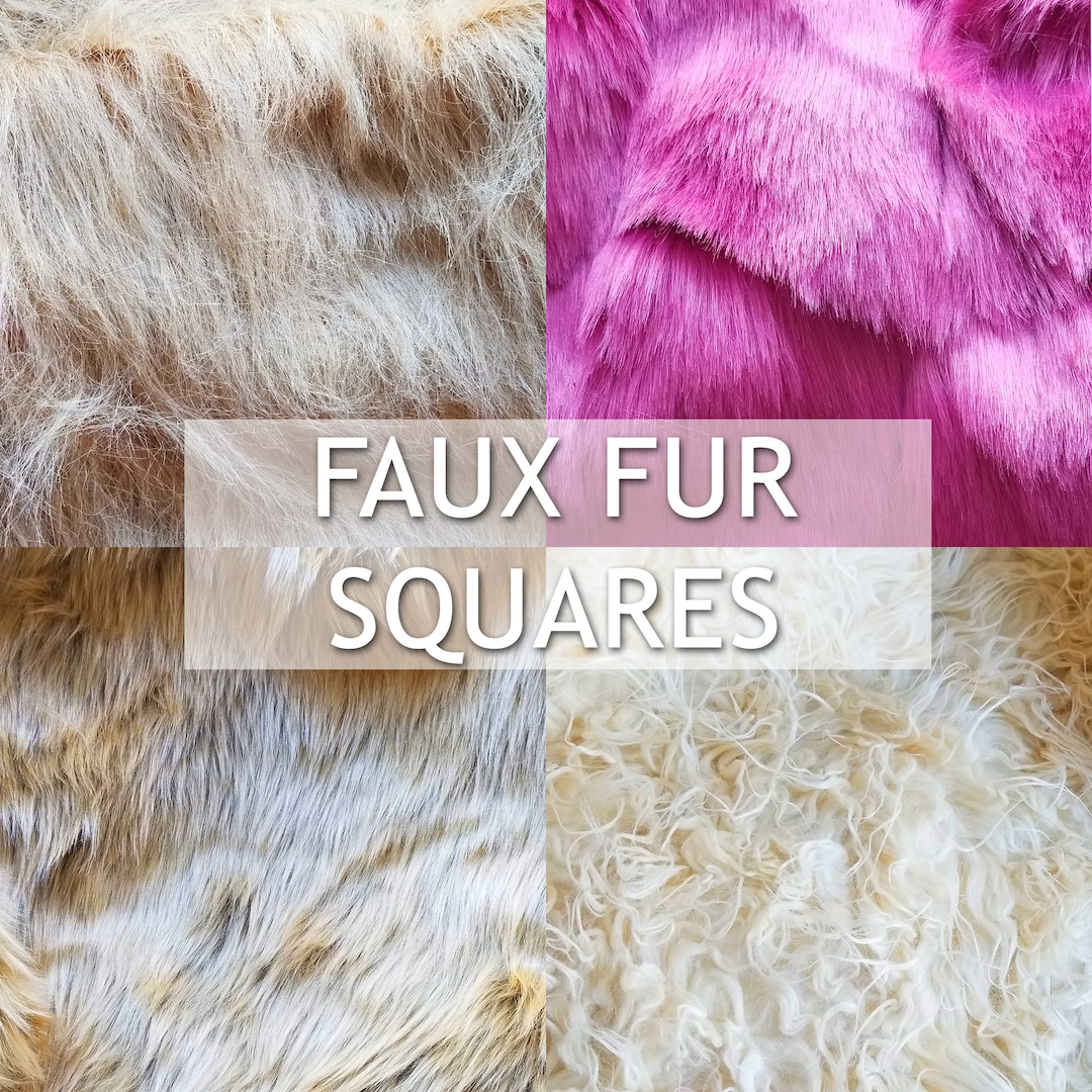 Faux Fur Fabric Squares Arts & Crafts Materials Etsy