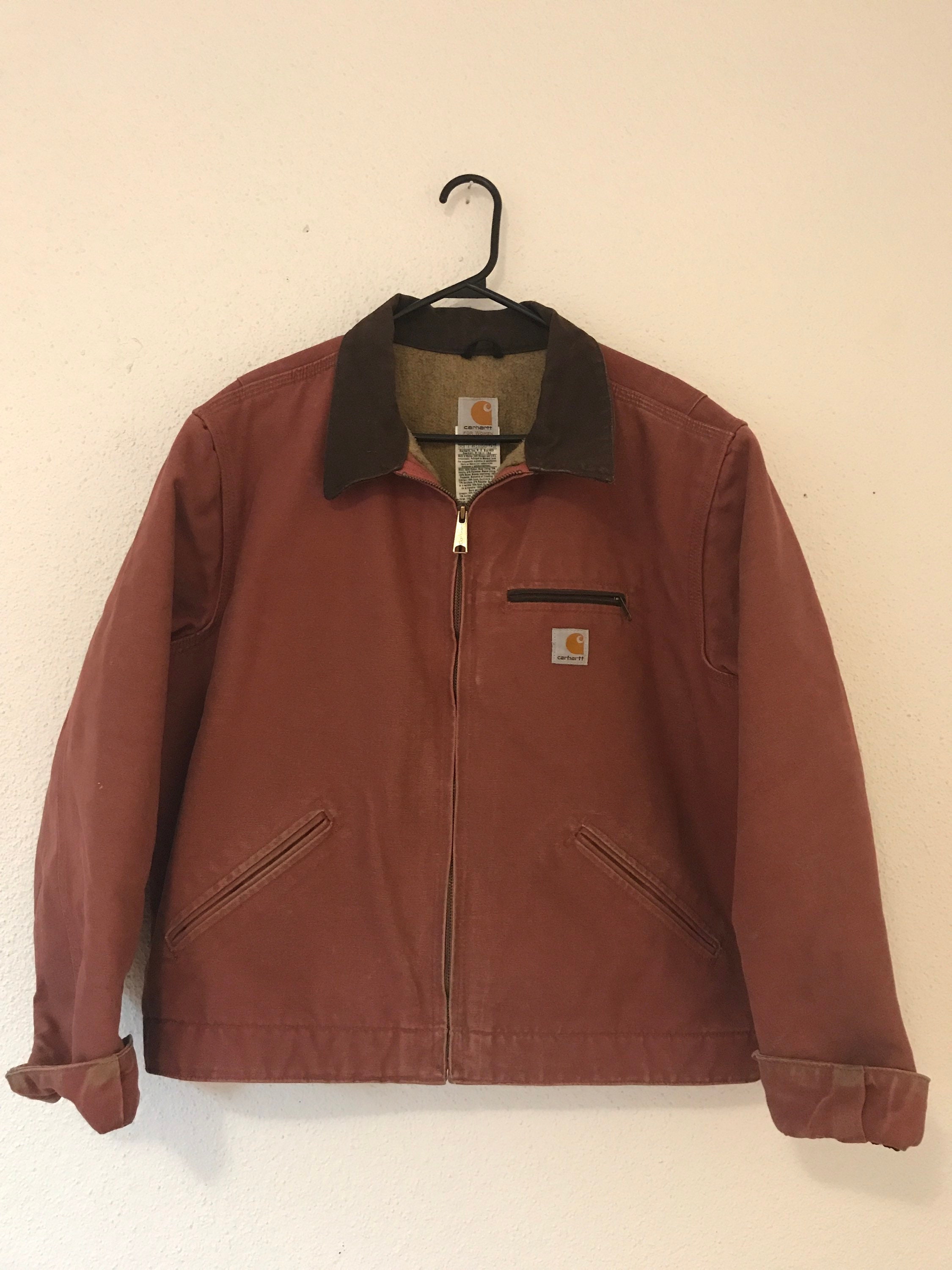 Brick red Carhartt Detroit jacket