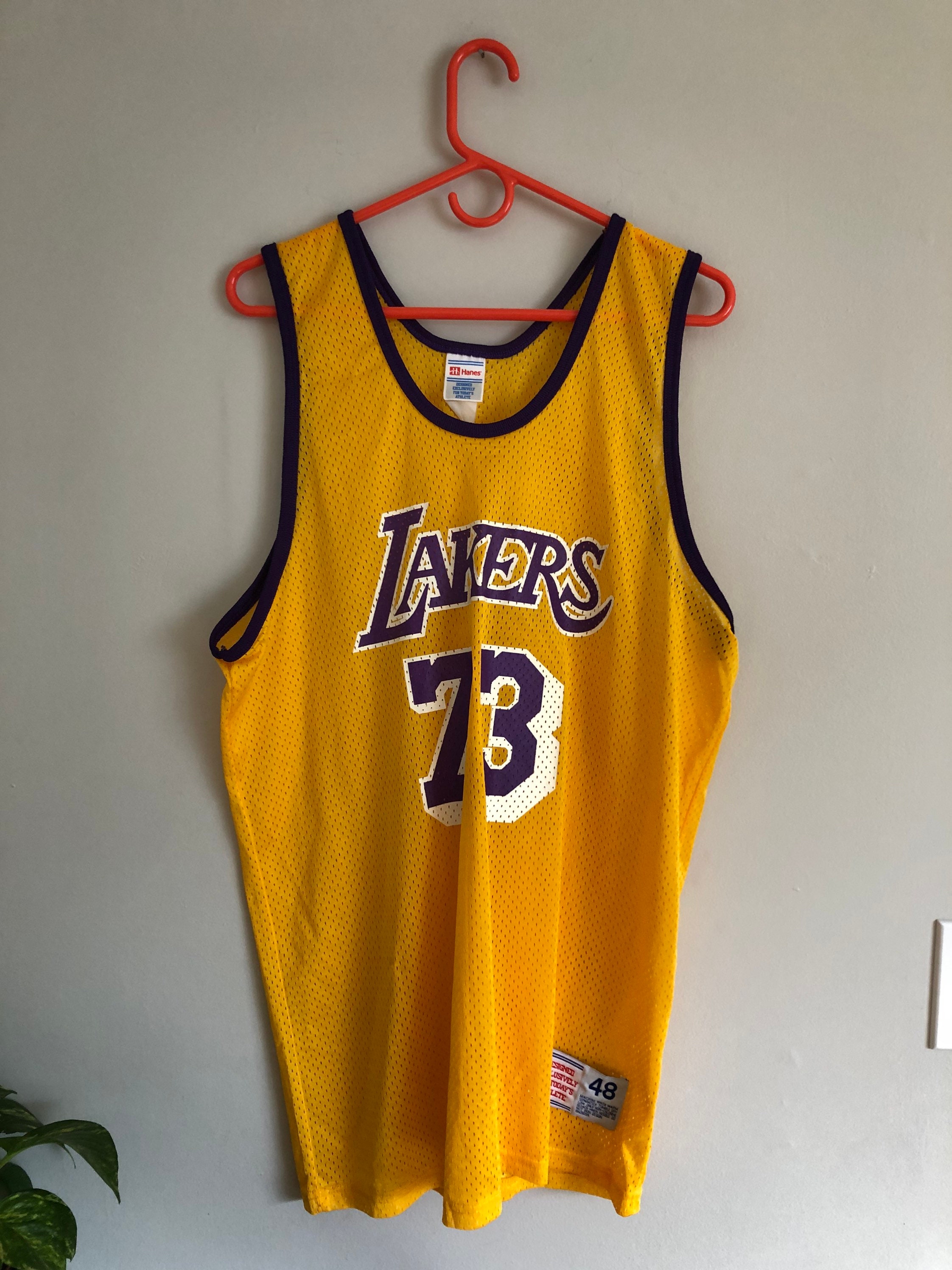 Champion NBA Los Angeles Lakers Eddie Jones Jersey Sz 48