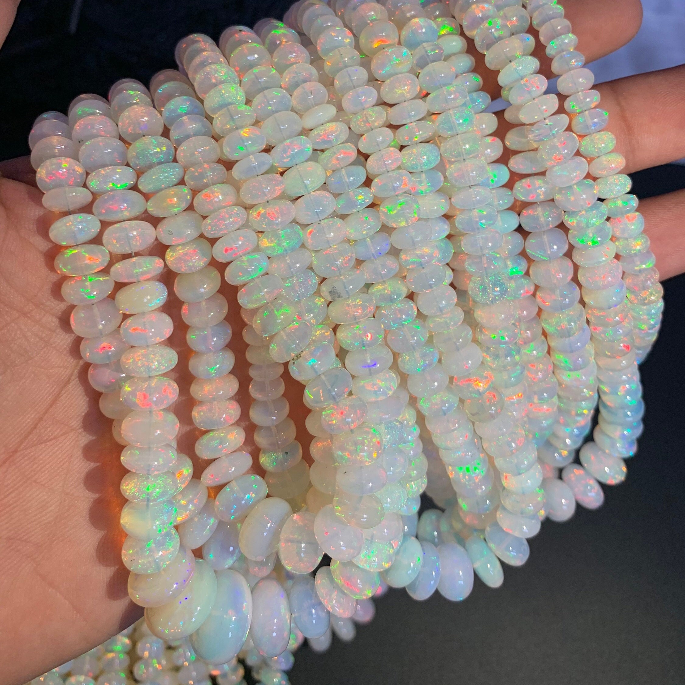 AAA Natural Ethiopian Opal Beads AAA Quality Fire Opal Etsy