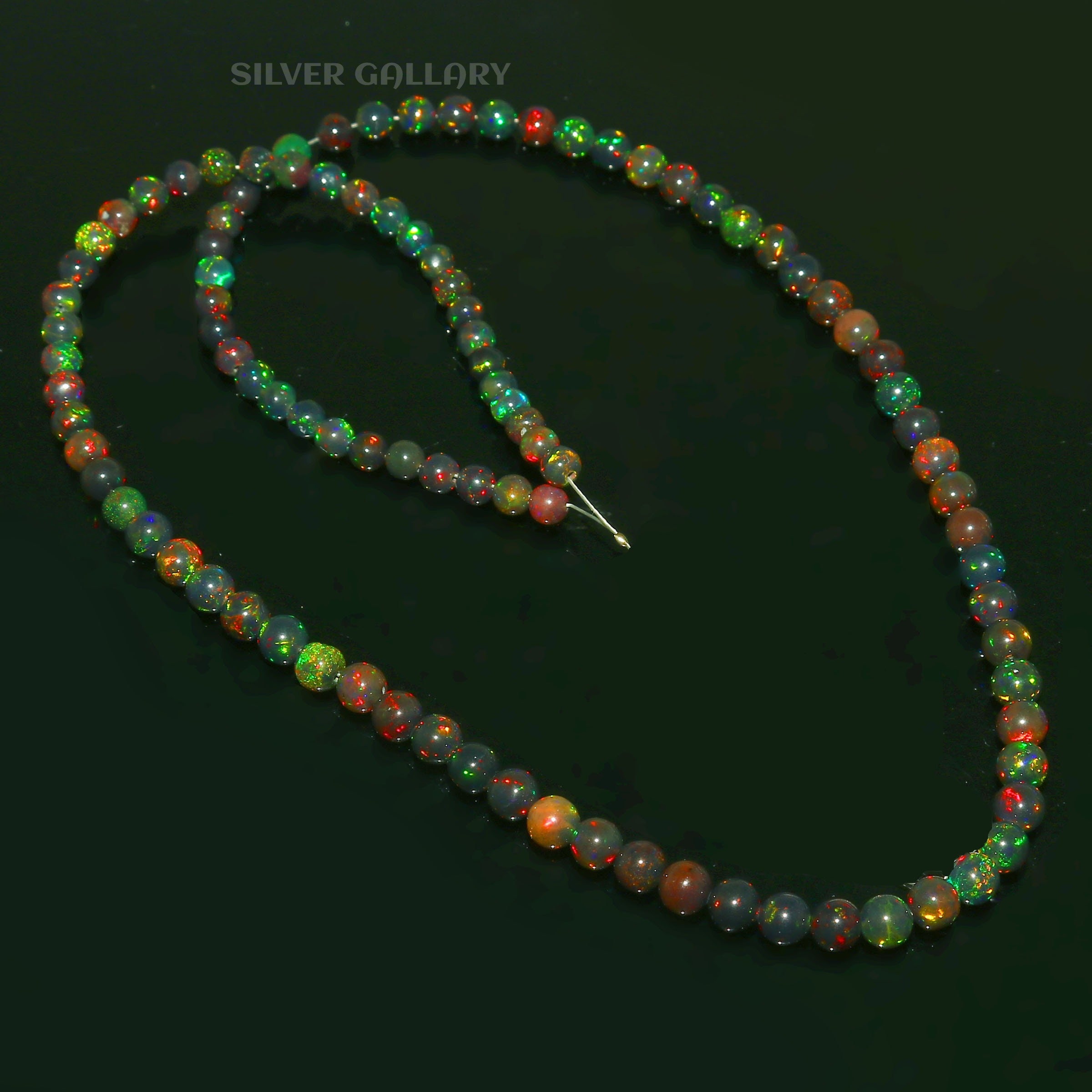 Genuine 42.00 Cts Ethiopian Opal Beads Strand