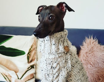 Italian Greyhound clothes. Wool sweater. size M