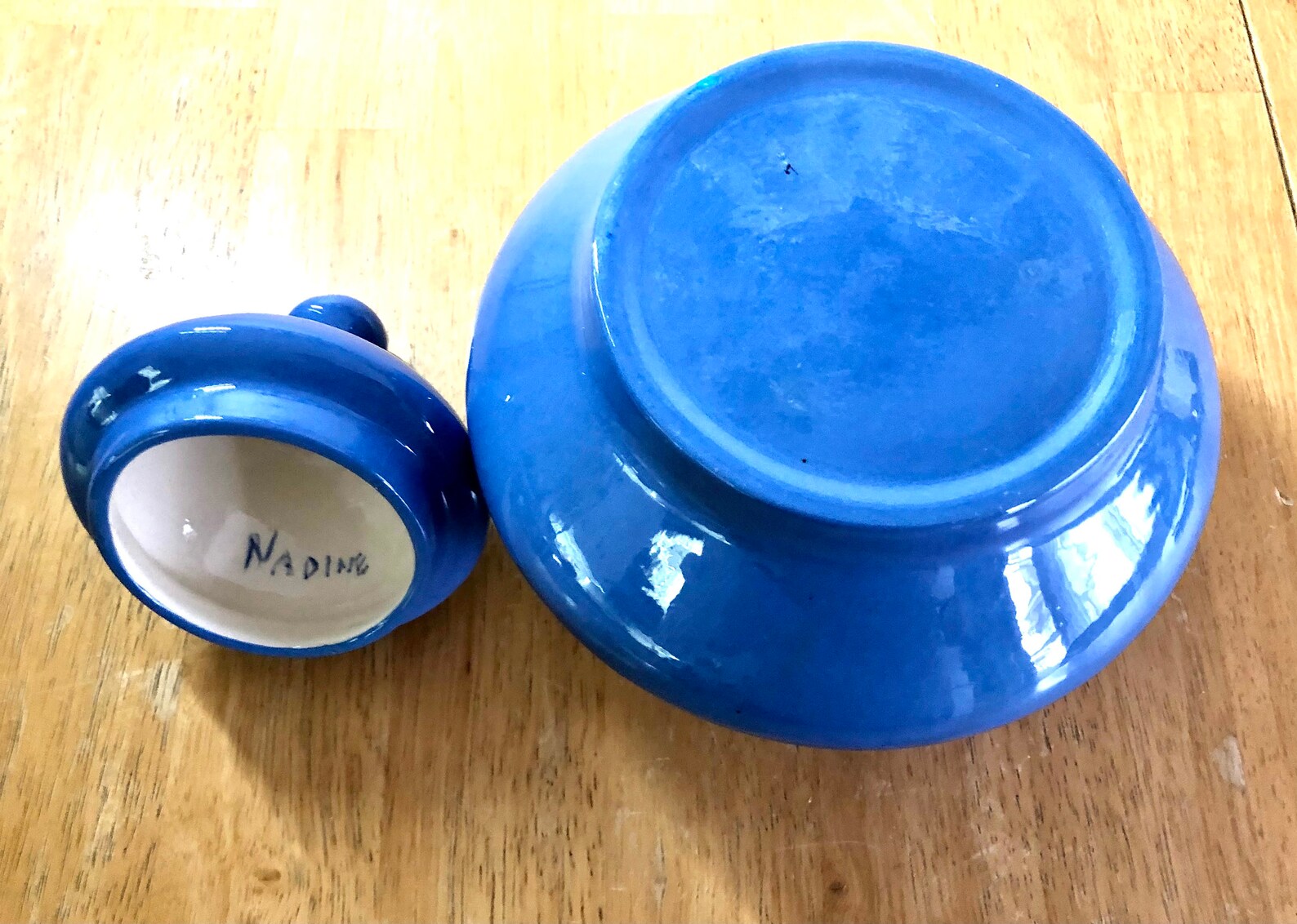 Blue Hand Painted Ceramic Lidded Jar Ginger Jar Style Etsy