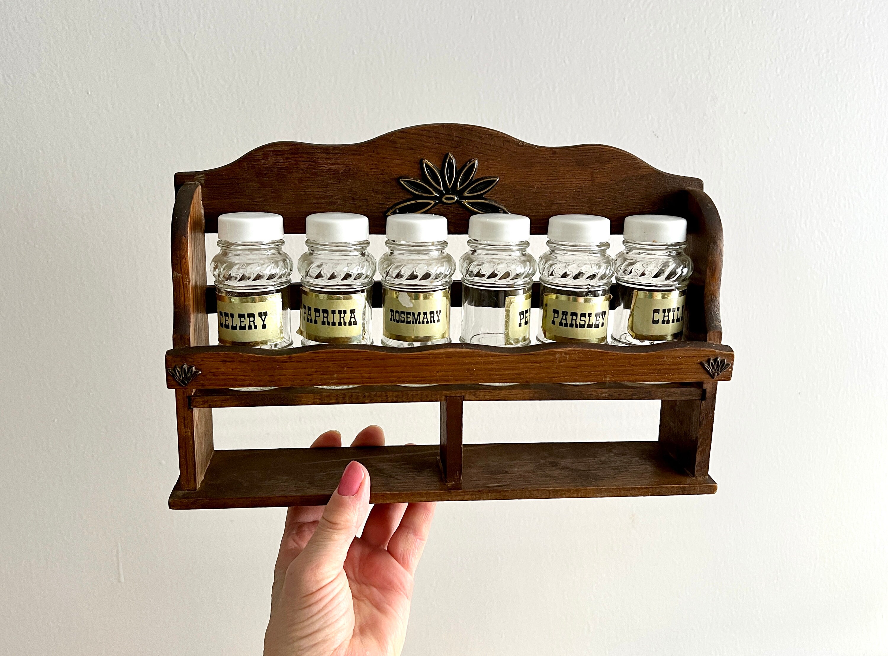 Mid 20th Century Goodwood Spice Rack With Jars and Lazy Susan Spice - Ruby  Lane