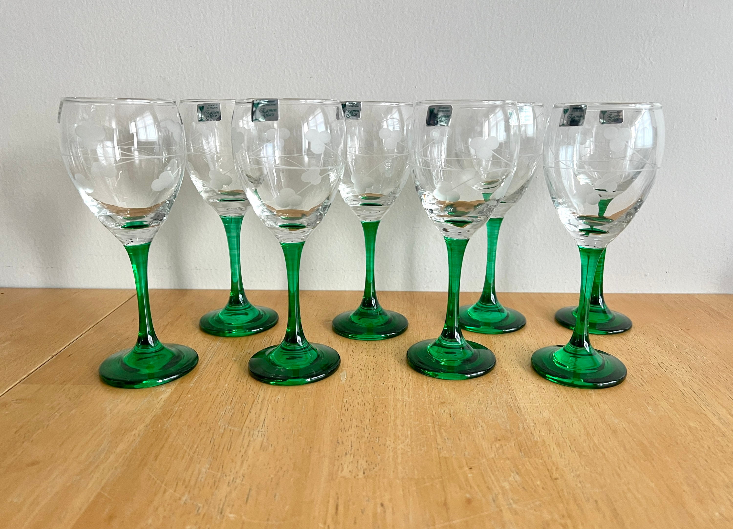 8 Vintage Eamon Irish Small Wine Glasses/cocktail Glasses Etsy
