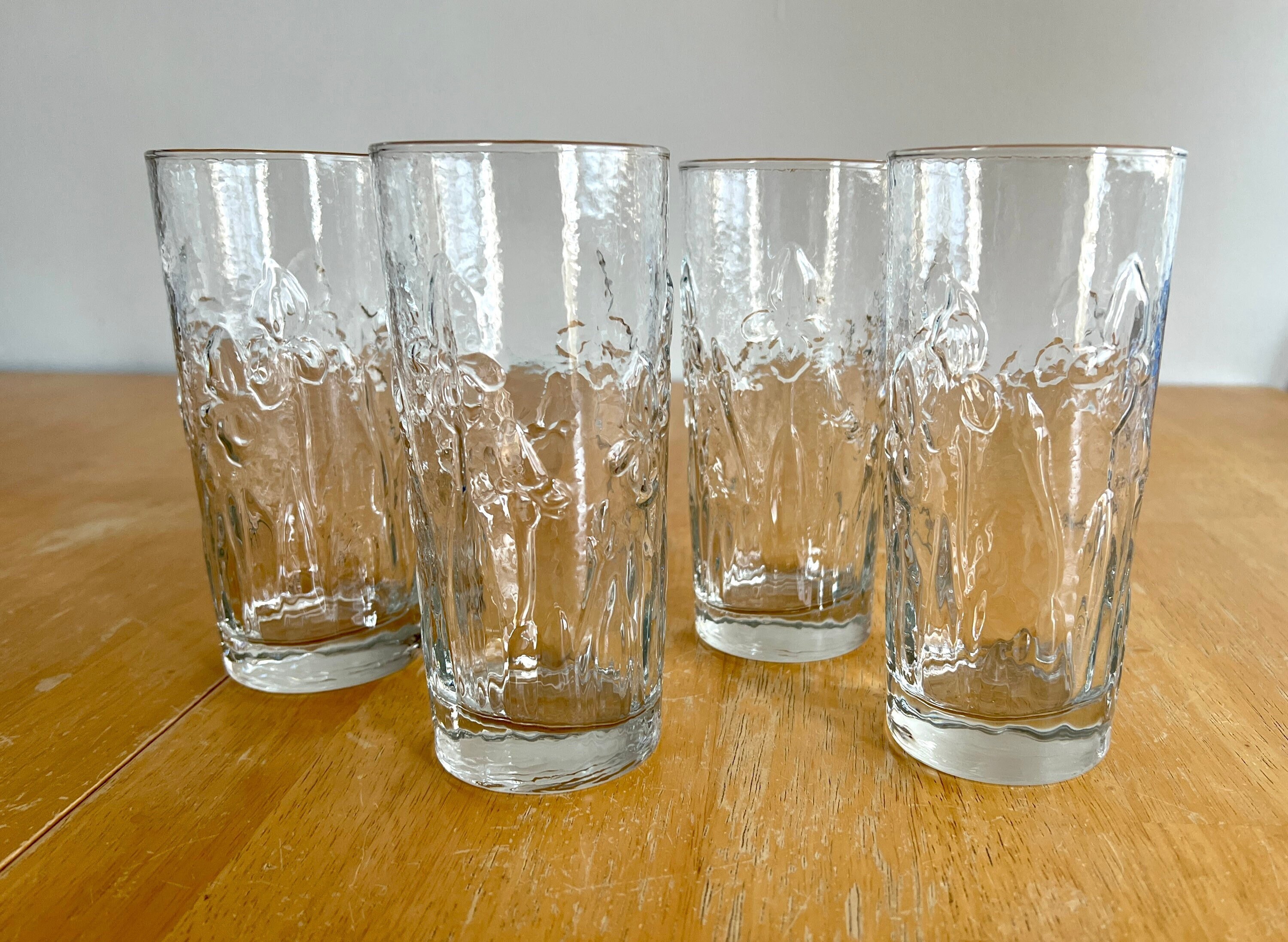 Glass Cups Vintage Drinking Glasses Set of 4, Clear Hobnail Glasses  Tumbler, Embossed Design Glasswa…See more Glass Cups Vintage Drinking  Glasses Set