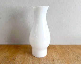 8.75"H White/Milk Glass Chimney, Lamp Shade, Hurricane