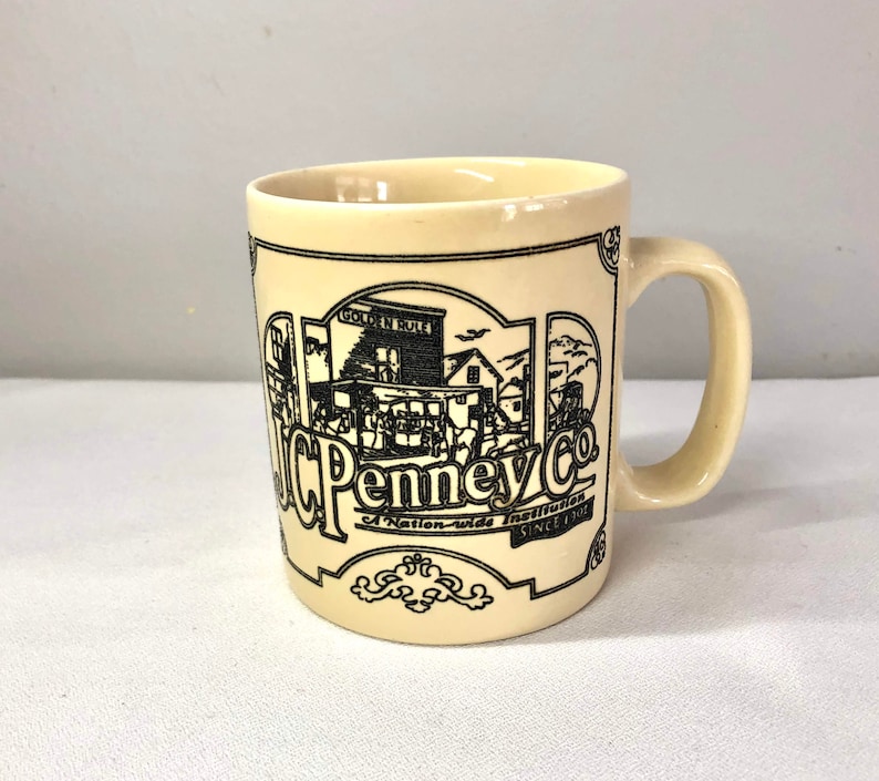Vintage Ceramic Coffee Mug 10th JCPenney Co Anniversary Mug in Etsy