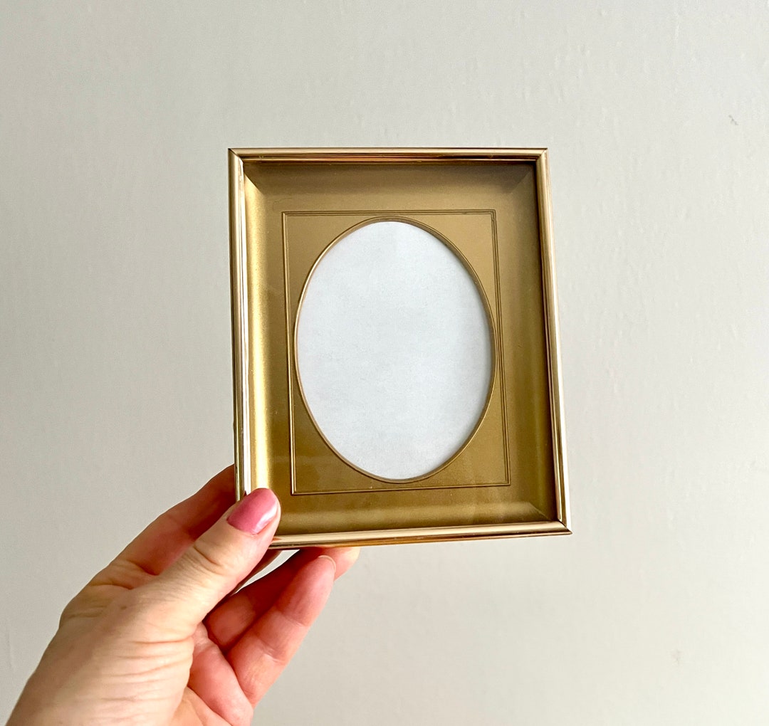 Gold Metal Shadow Box Style Photo Frame 3x 4 Etsy