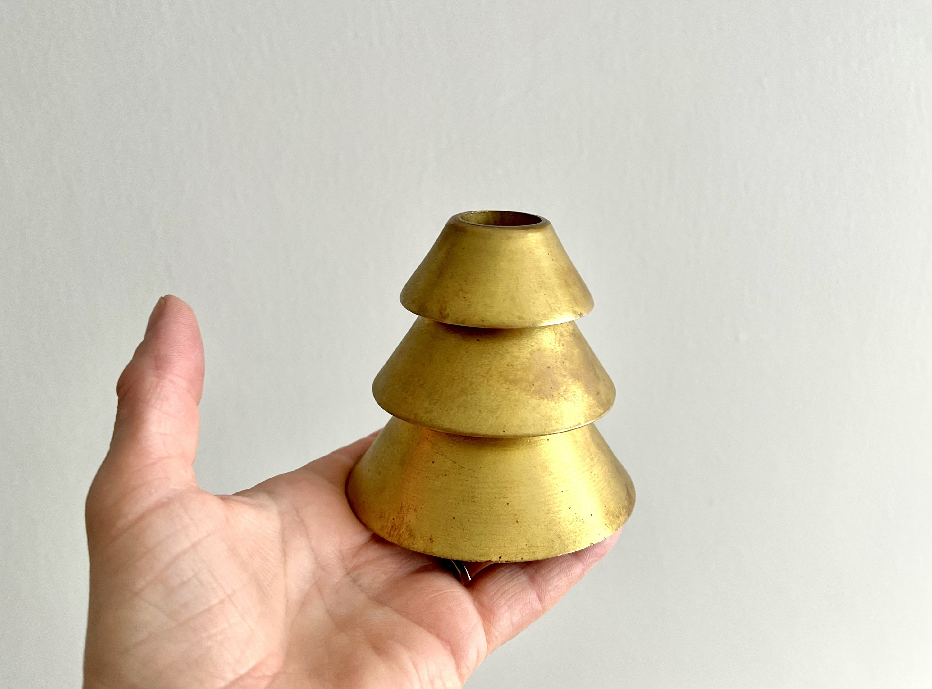 Vintage Brass Tree Candlestick Holder Christmas Candleholder Etsy