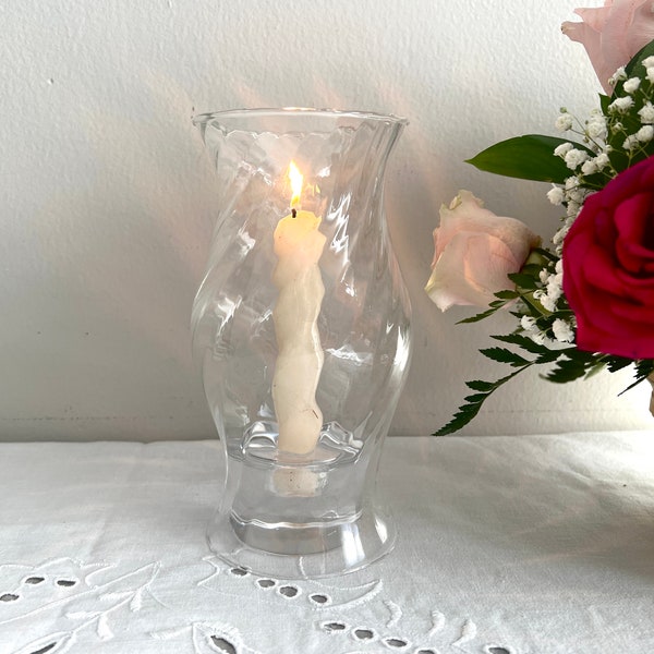 8"H Optic Clear Glass Hurricane Chimney, Shade, Candle Covers, Candle Décor