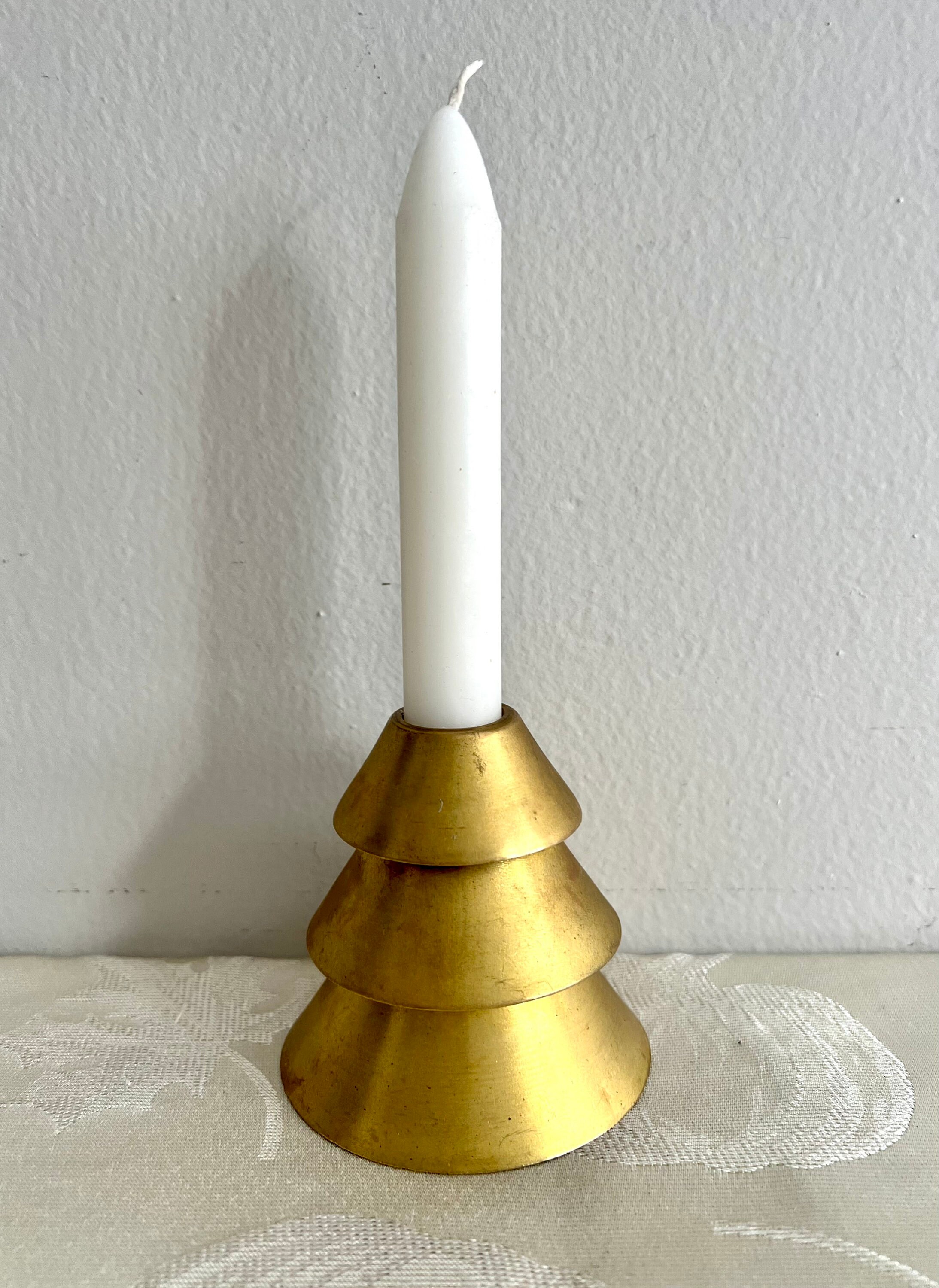 Vintage Brass Tree Candlestick Holder Christmas Candleholder Etsy