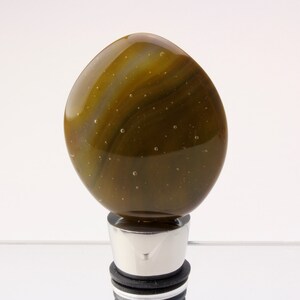 Fused glass and stainless steel bottle stopper image 4