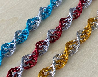 Inverted Spiral chainmaille bracelet