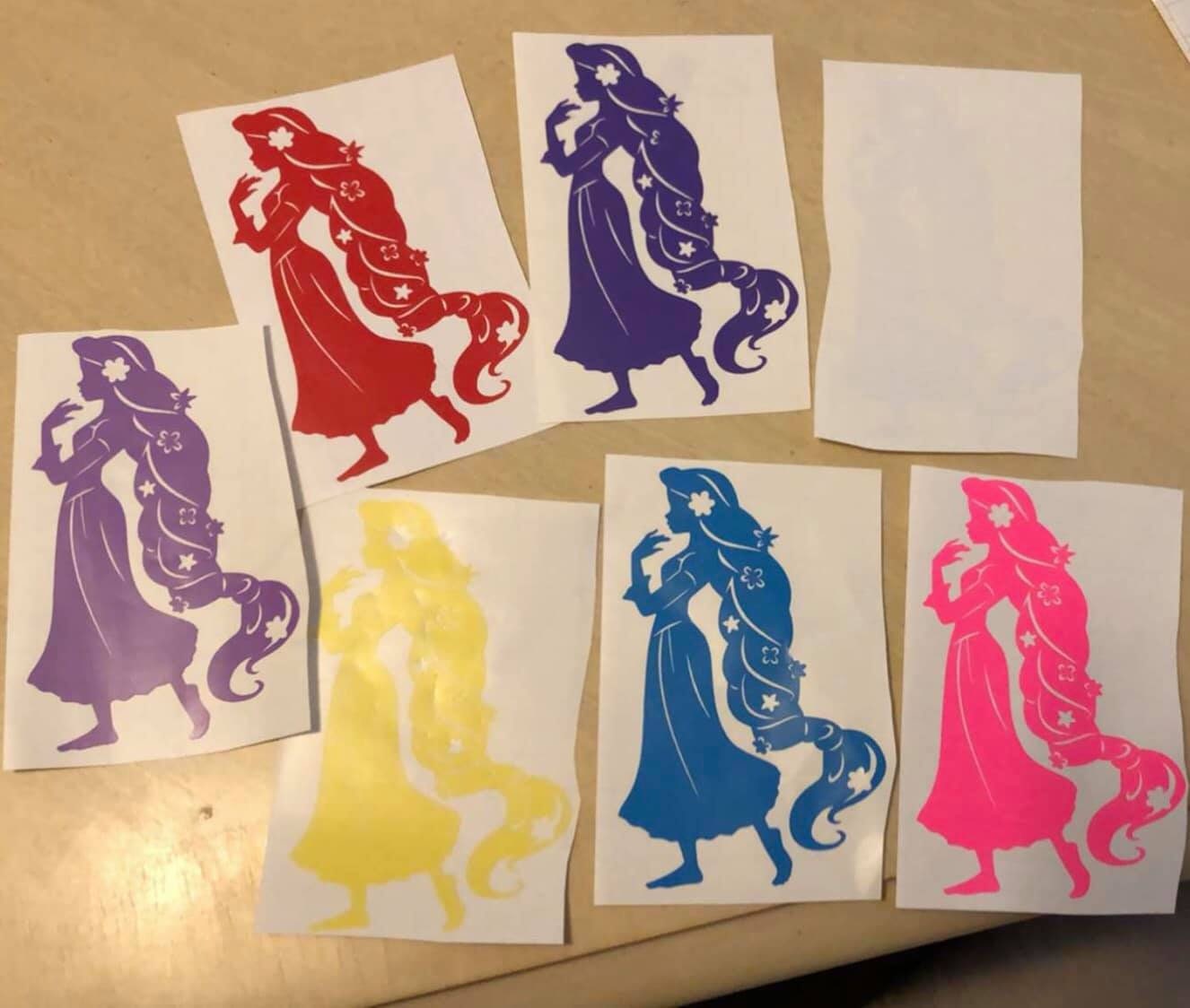 Disney Princess Vinyl Decal Rapunzel Snow White Cinderella Etsy