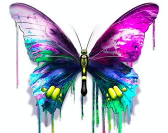 Colorful Abstract Butterfly Print