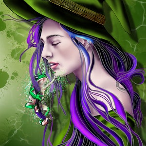 Frog Witch Art Print image 1