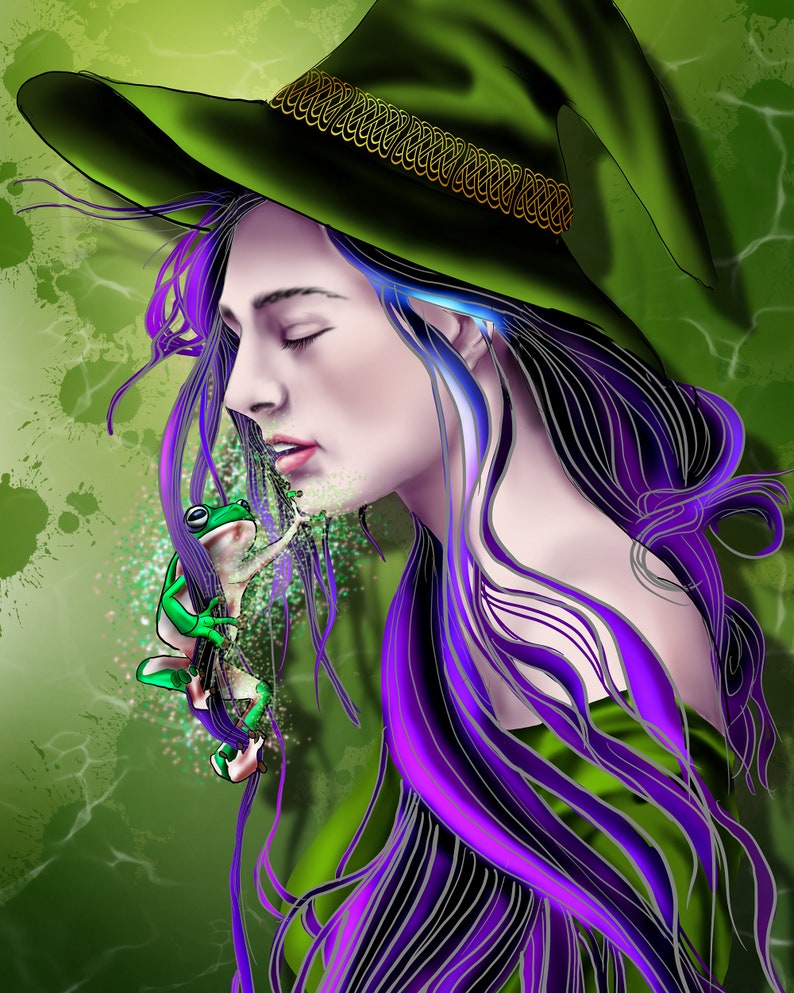 Frog Witch Art Print image 1